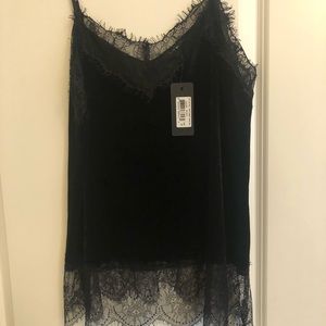 Miss Me Velvet and lace camisole top